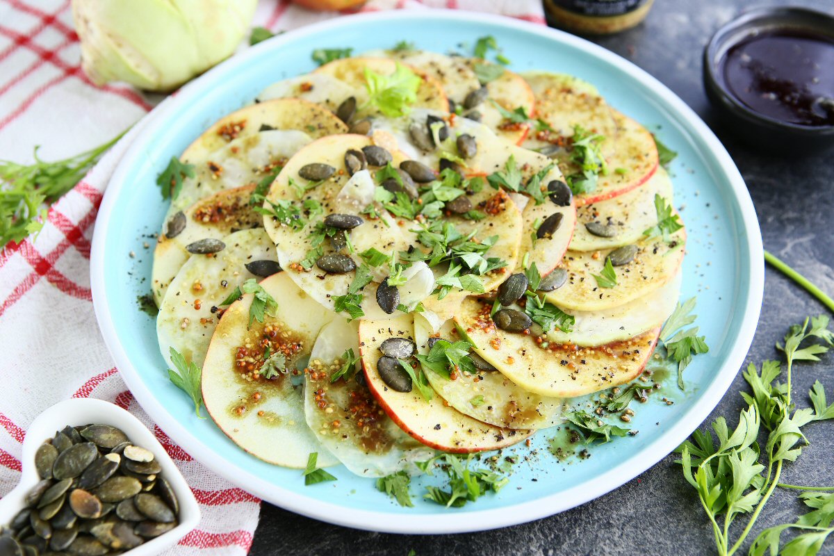 Kohlrabi Apple Carpaccio - Recipe photo by Taste of Home