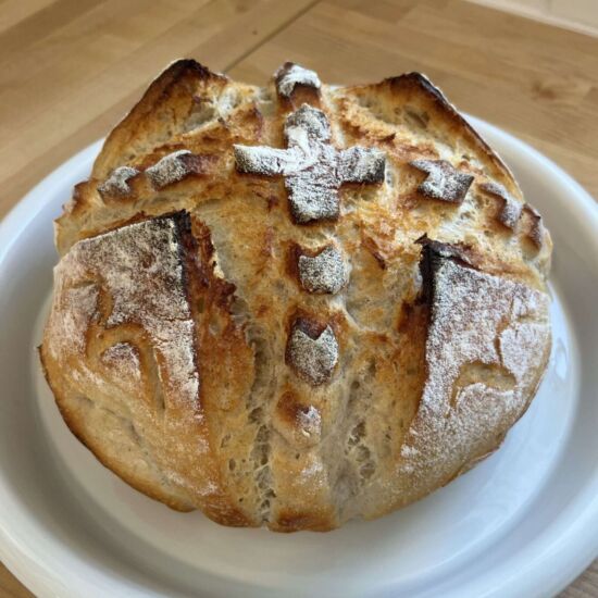No Knead Sourdough Bread - Recipe photo by shakanranch