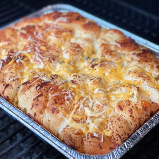 Smoked Cheesy Bread - Recipe photo by The Cookin Chicks
