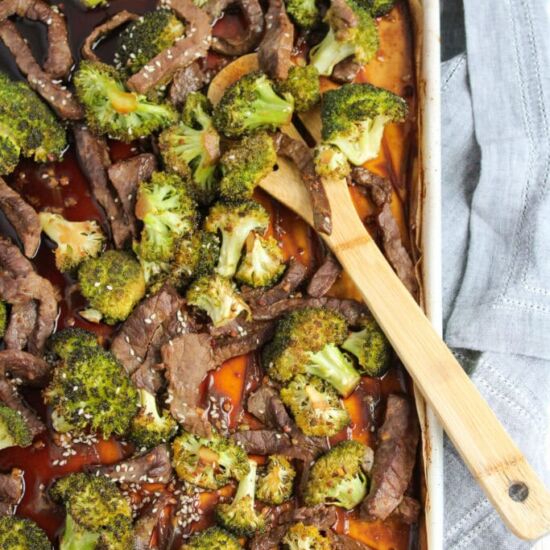 Sheet Pan Beef and Broccoli - Recipe photo by The Cookin Chicks
