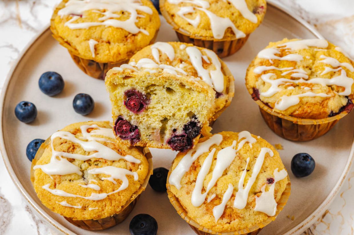 Chef Jenn’s Lemon Blueberry Muffins - Recipe photo by jenn@cookwhatyoulove.com