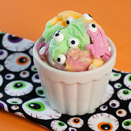2 Ingredient Monster Ice Scream - Recipe photo by Skinny Sweets