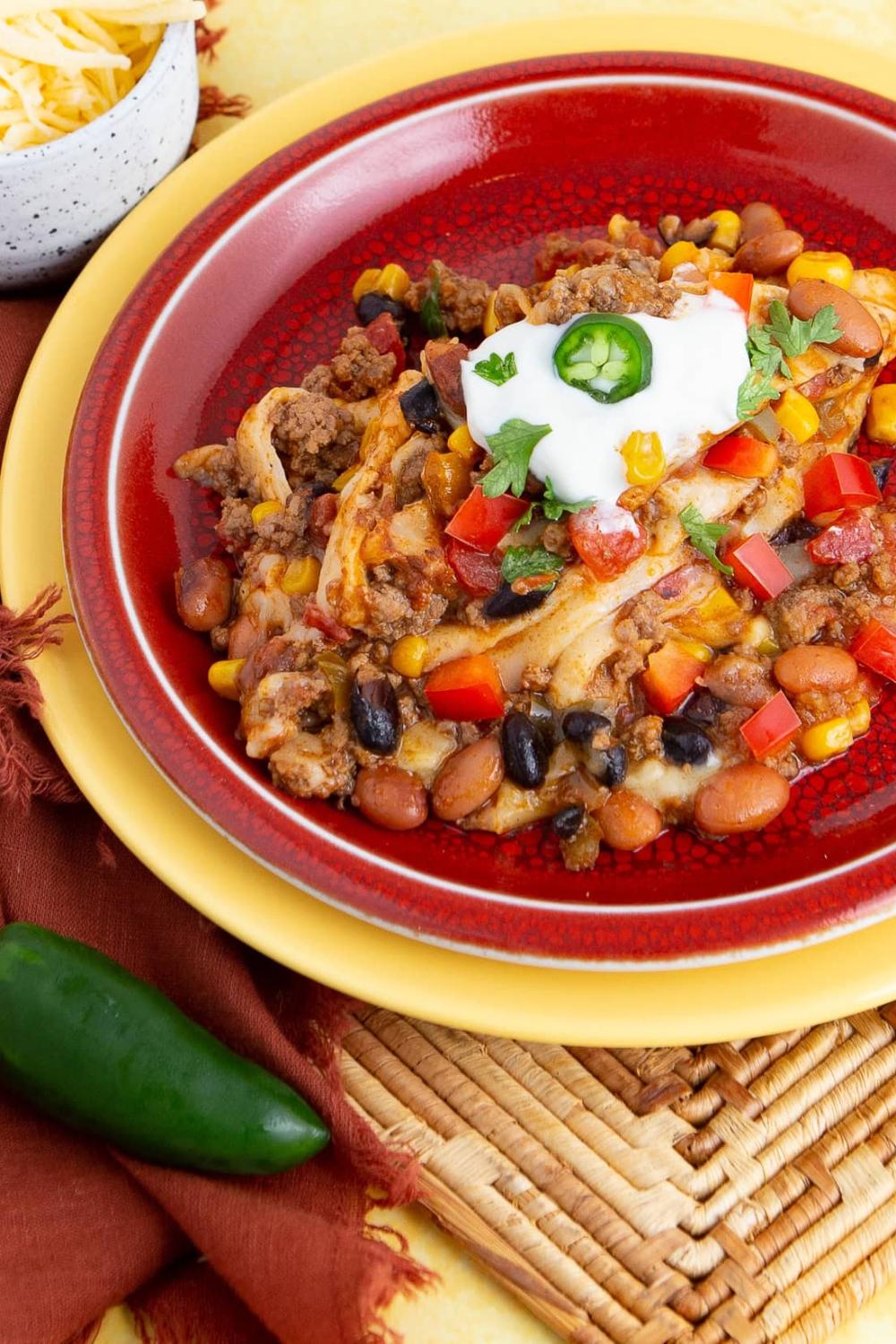 Enchilada Casserole - Recipe photo by Intentional Hospitality