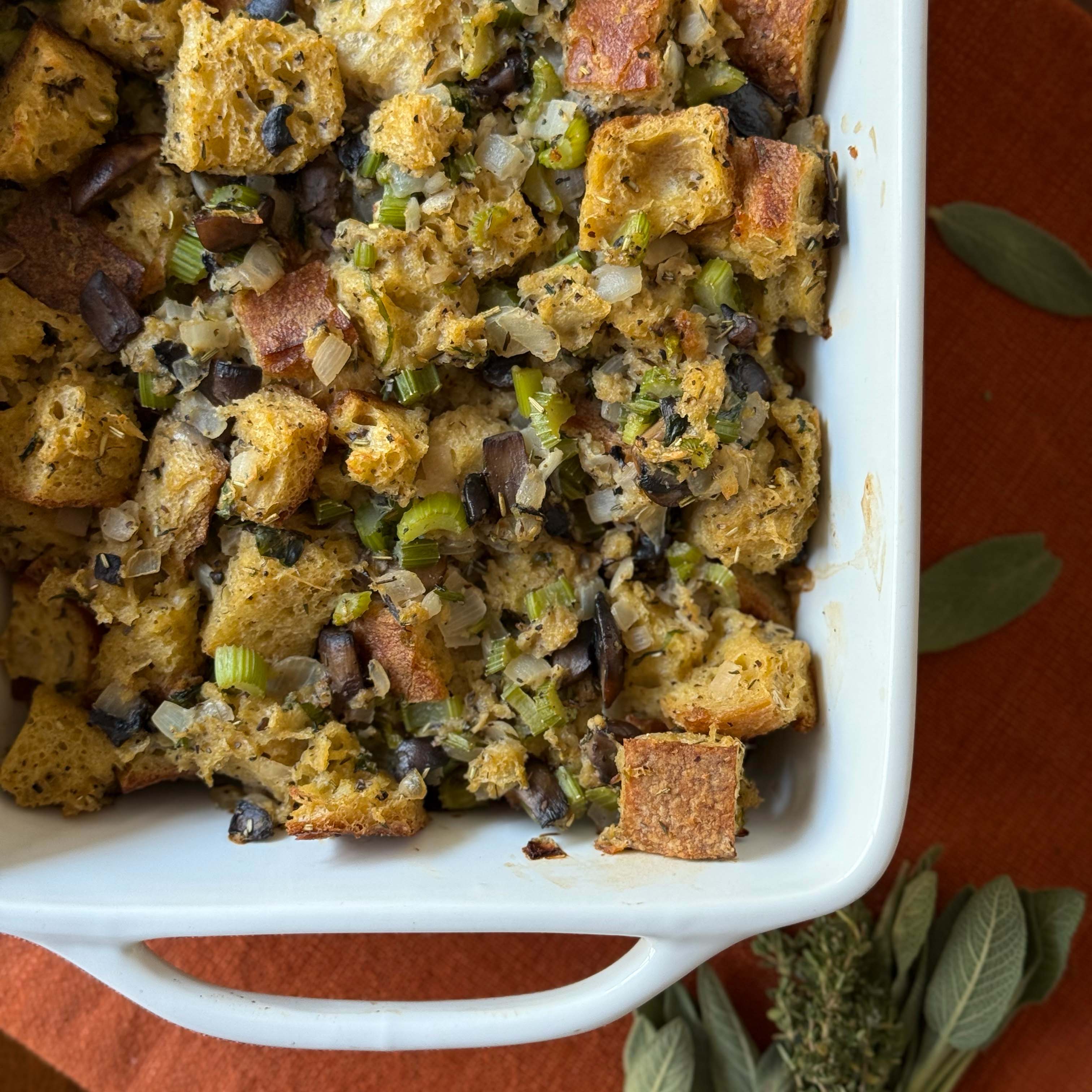 Vegetarian Mushroom Stuffing - Recipe photo by pestoandpotatoes