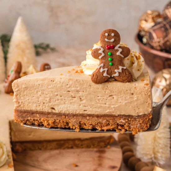 No-Bake Gingerbread Cheesecake - Recipe photo by Tessies Table