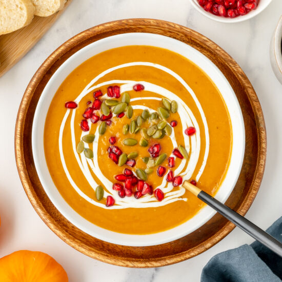 Creamy Pumpkin Soup - Recipe photo by savoryexperiments