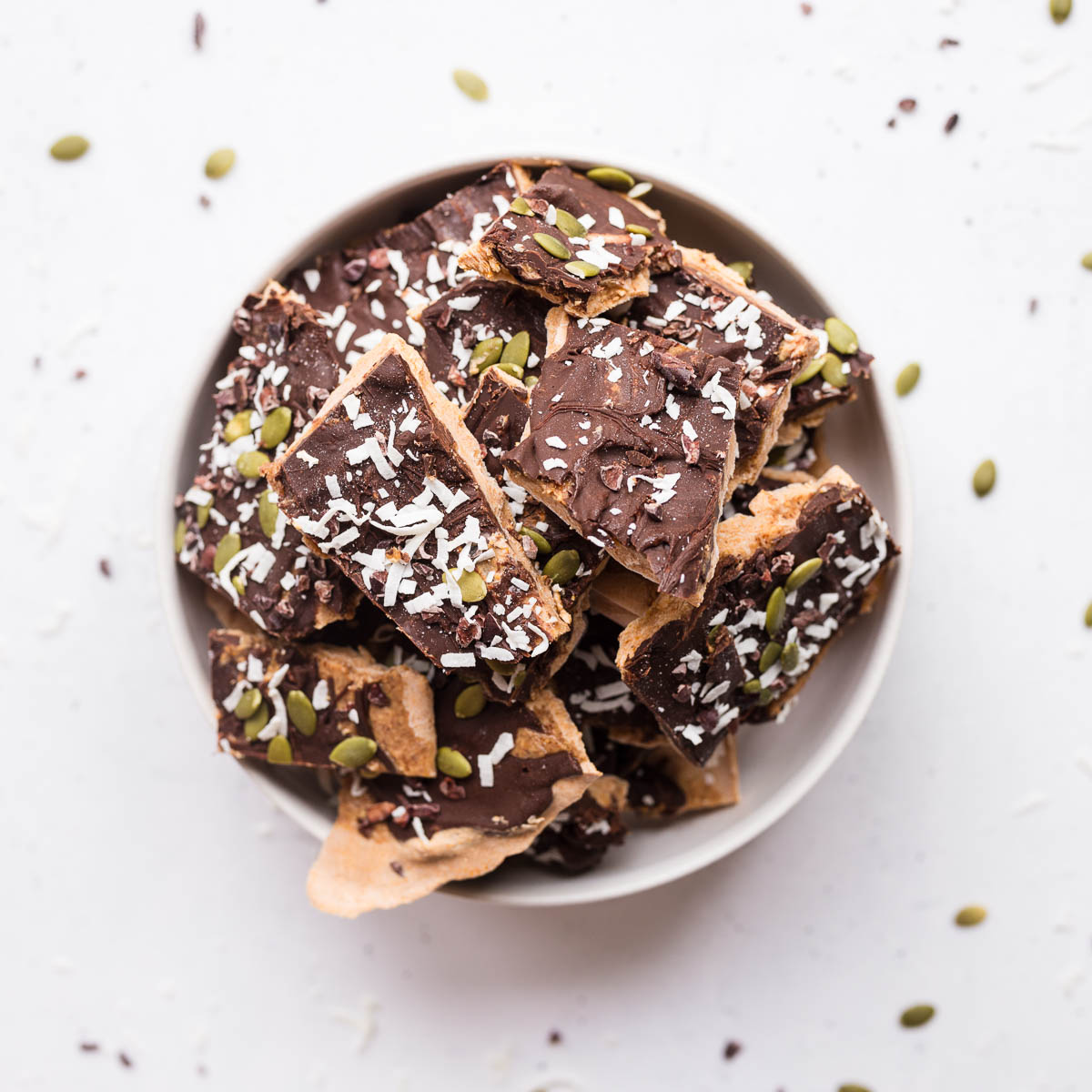 Pumpkin Banana Yogurt Protein Bark - Recipe photo by The Sprinkled Cakery