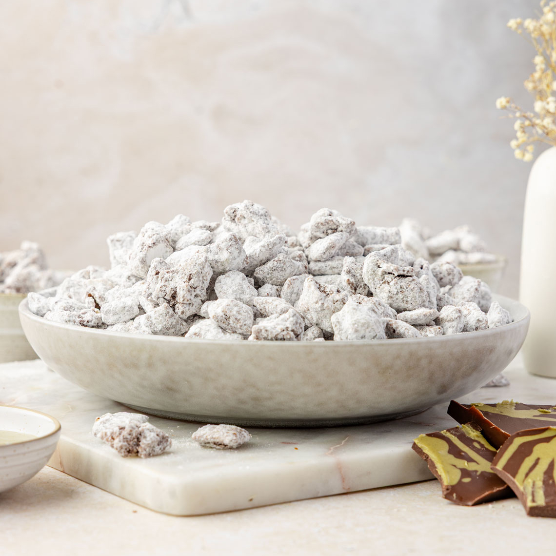 Dubai Chocolate Puppy Chow - Recipe photo by TheChaoticTable