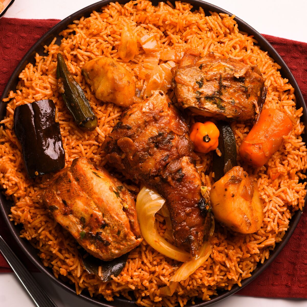 Thieboudienne Senegalese Jollof - Recipe photo by Simshomekitchen