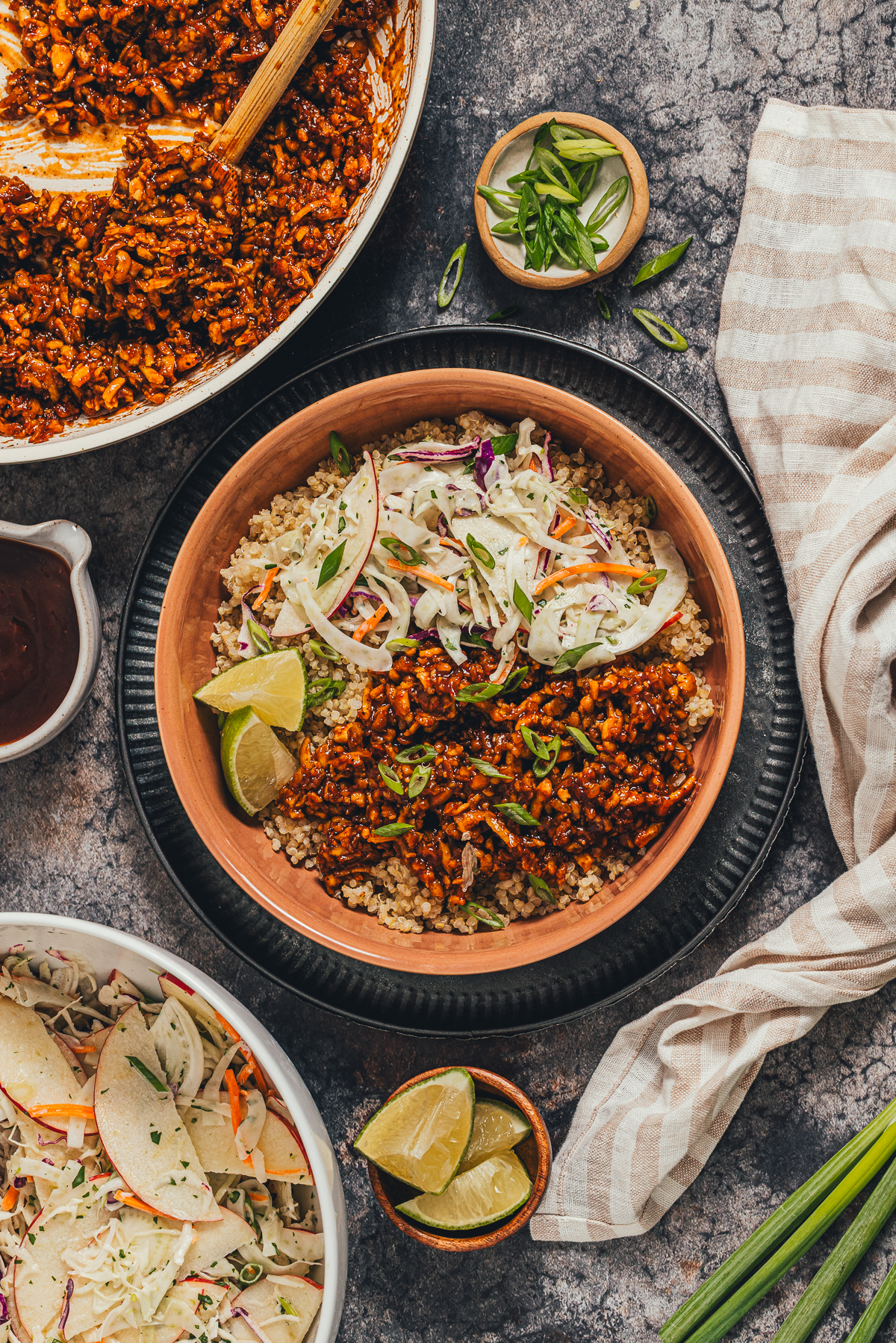 Shredded BBQ Tofu Bowls - Recipe photo by sweetmiscellany
