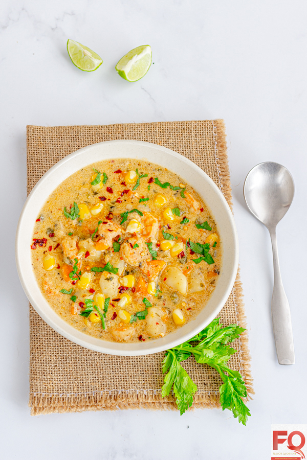 Creamy Corn Shrimp Chowder - Recipe photo by Priyanka DK
