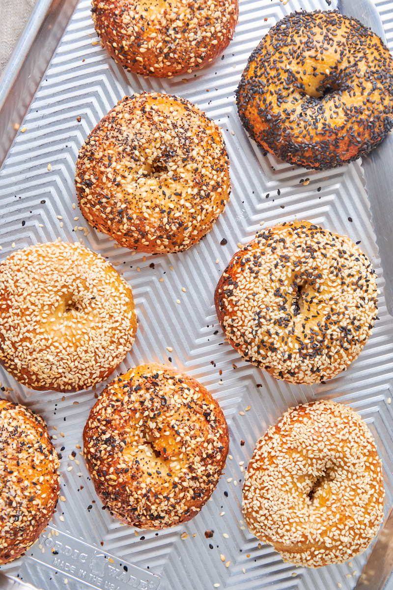 Sourdough Protein Bagels - Recipe photo by ForThePleasureOfEating