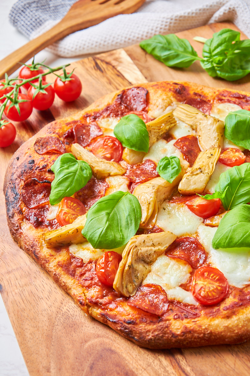 Sourdough Protein Pizza Crust - Recipe photo by ForThePleasureOfEating