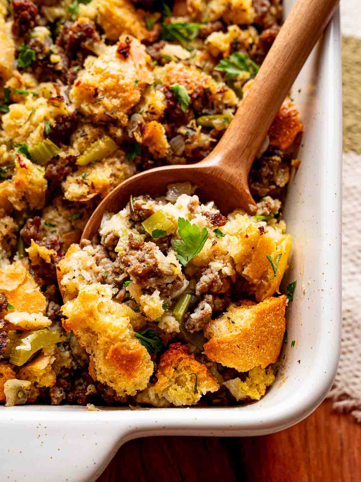 Sourdough Stuffing - Recipe photo by Tessies Table