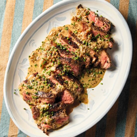 Porcini-Seasoned Steak au Poivre - Recipe photo by coolfooddude