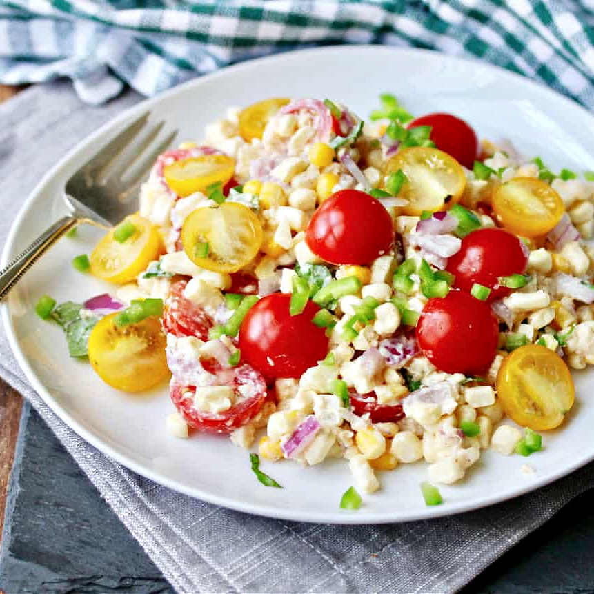 Mexican Street Corn Salad - Recipe photo by karenskitchenstories