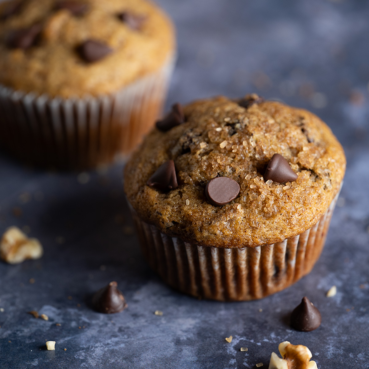 Banana Chocolate Chip Muffins - Recipe photo by cocoacookbook
