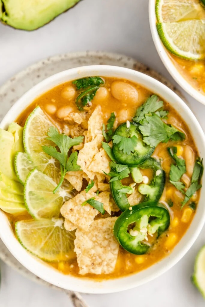 Vegetarian White Bean Chili - Recipe photo by myeverydaytable