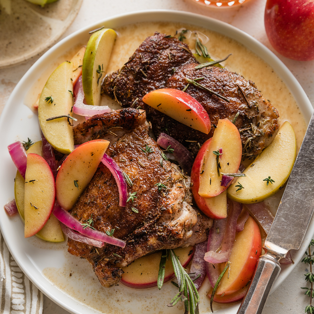 Apple Cider Chicken Skillet - Recipe photo by nourishandfete