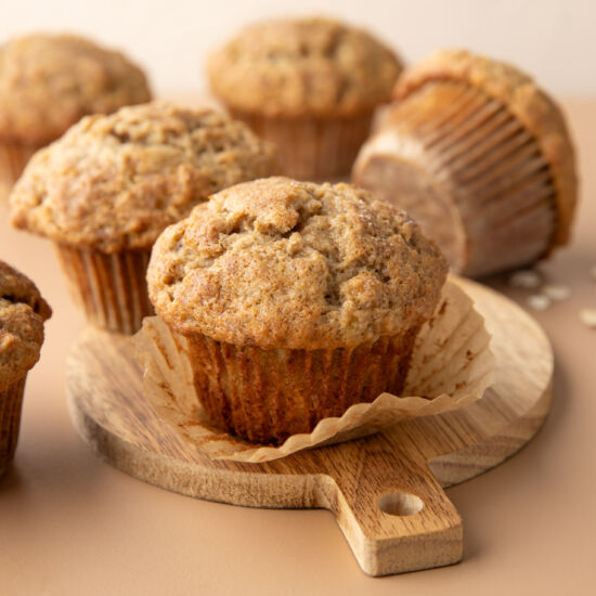 Banana Oatmeal Muffins - Recipe photo by peasandcrayons