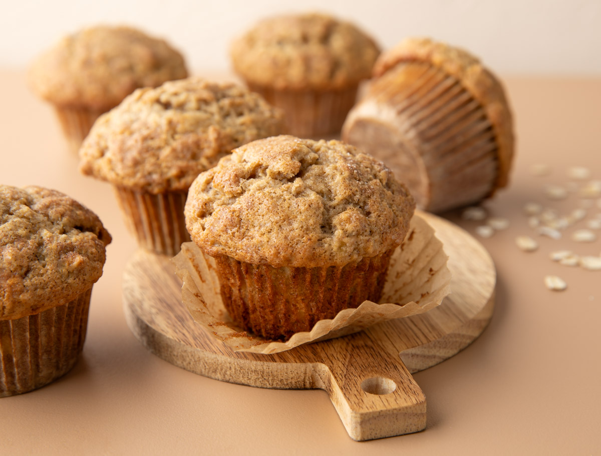 Banana Oatmeal Muffins - Recipe photo by peasandcrayons