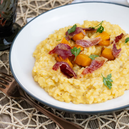 Butternut Squash Risotto with Ham - Recipe photo by Little Nomads Recipes