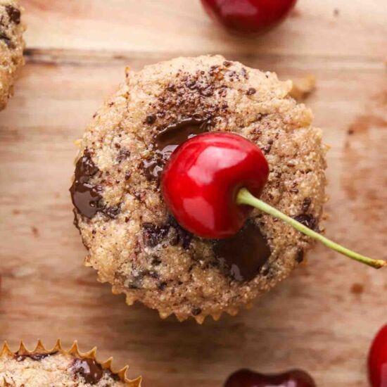 Chocolate Cherry Muffins - Recipe photo by oatmealwithafork