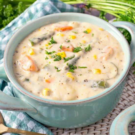 Homemade Creamy Vegetable Soup - Recipe photo by Simply Happy Foodie