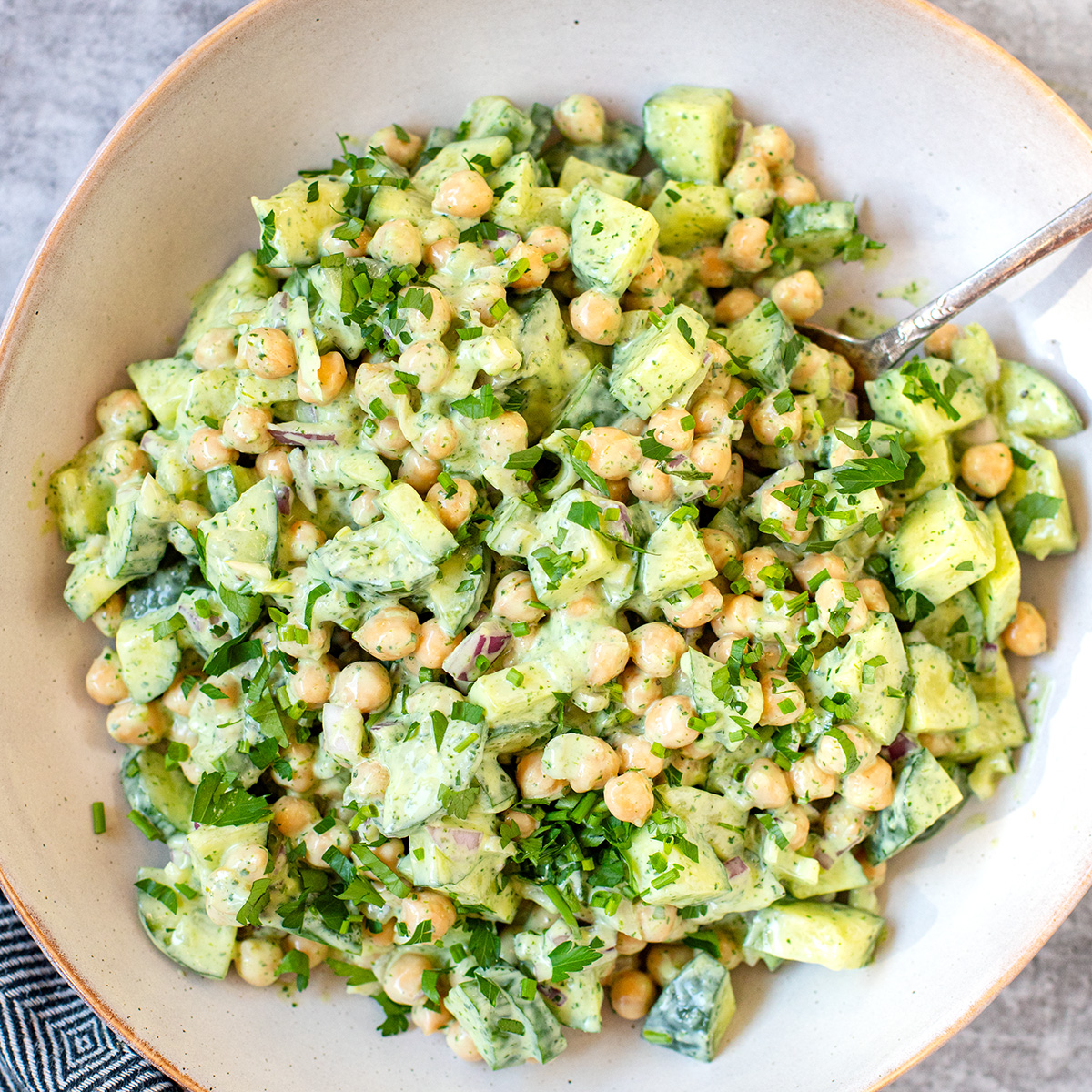 Chickpea Cucumber Salad - Recipe photo by IrenaMacri