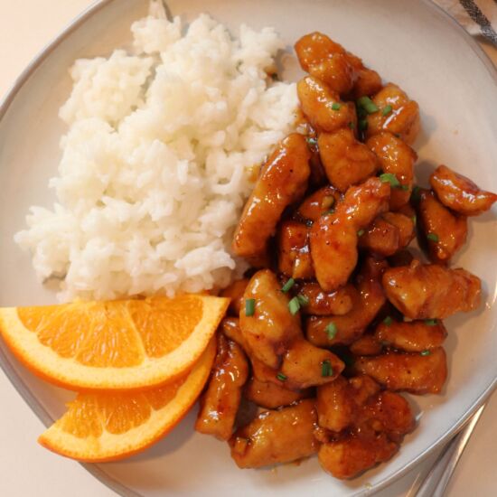 Healthy Orange Chicken - Recipe photo by Tinhateats.com