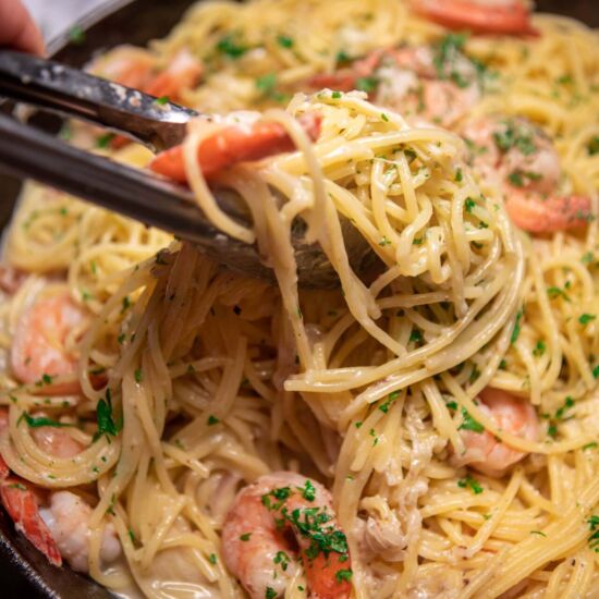 Shrimp Alfredo Pasta - Recipe photo by Absolute Foodie