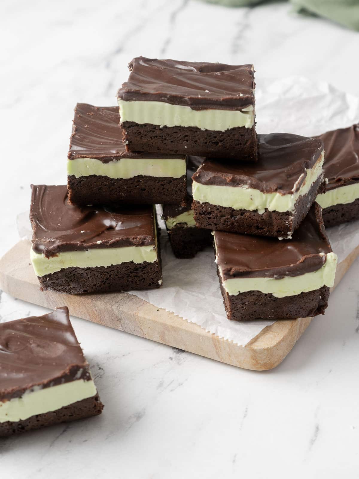 Layered Gluten Free Mint Brownies - Recipe photo by peelwithzeal