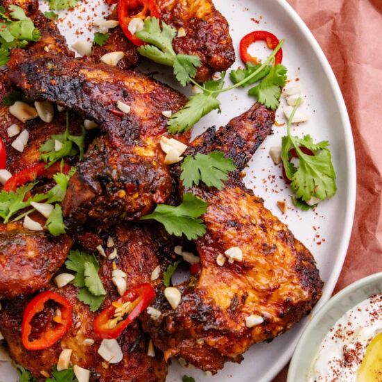 BBQ Grilled Harissa Chicken Wings - Recipe photo by theonlinegrill