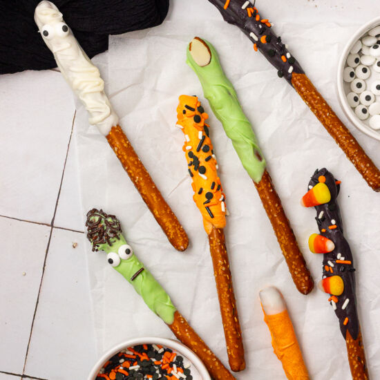 Halloween Pretzel Rods - Recipe photo by healthdownsouth