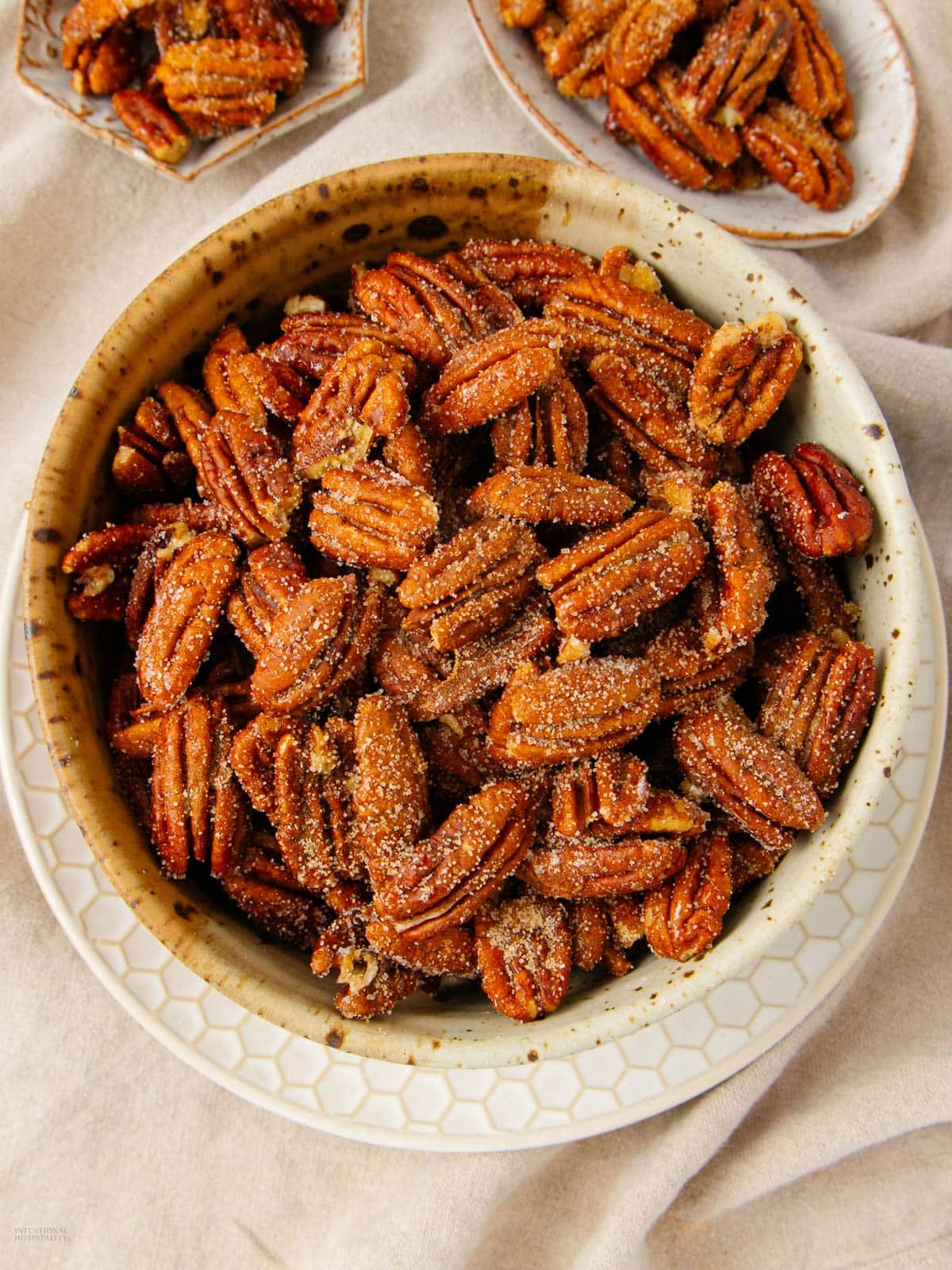 Honey Roasted Pecans - Recipe photo by Intentional Hospitality