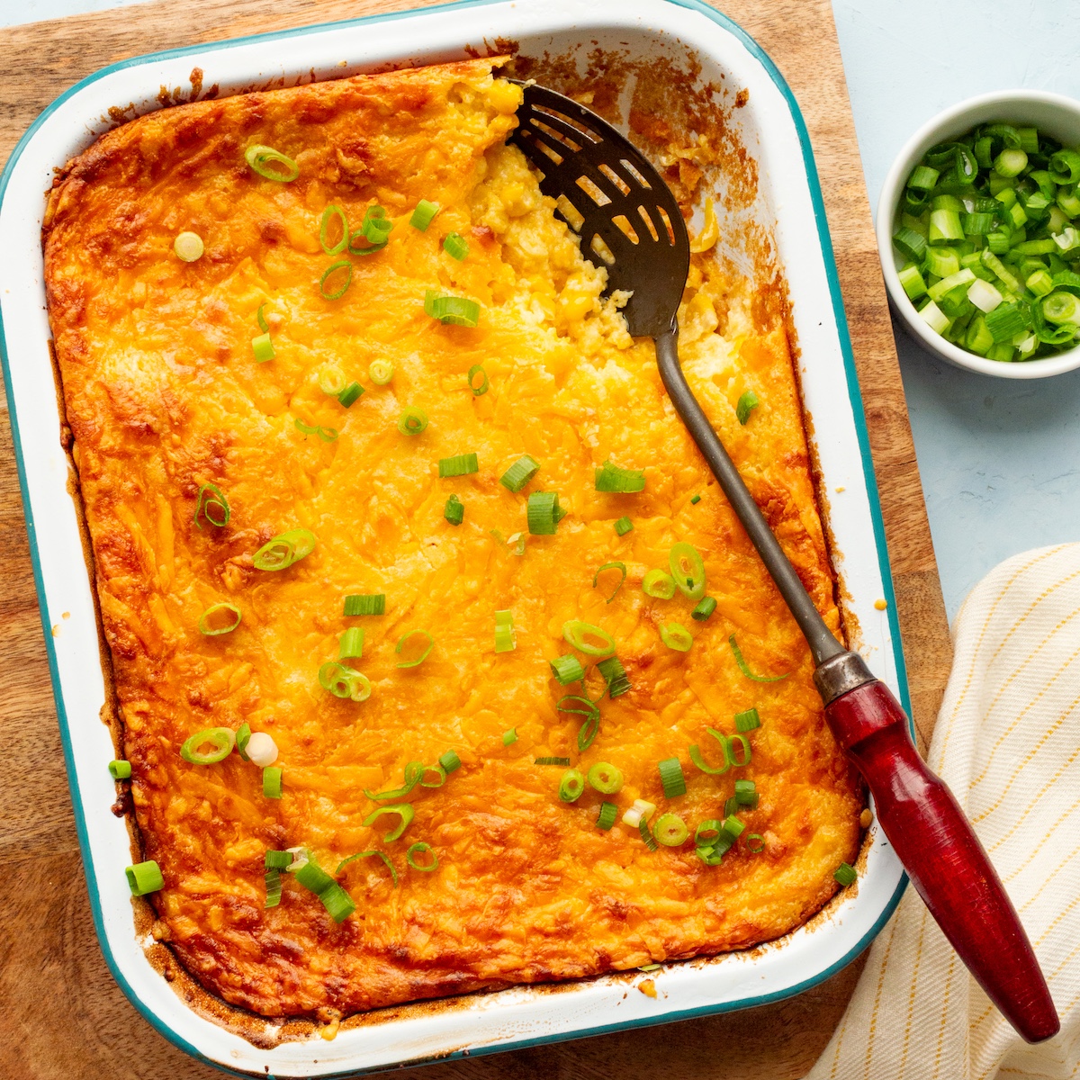 Cheesy Corn Souffle (Casserole) - Recipe photo by LittleBlackSkillet