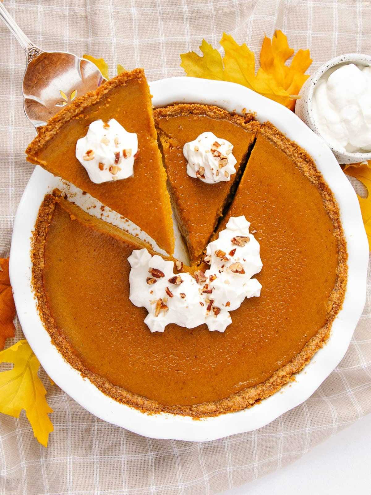 Creamy Pumpkin Pie - Recipe photo by Intentional Hospitality