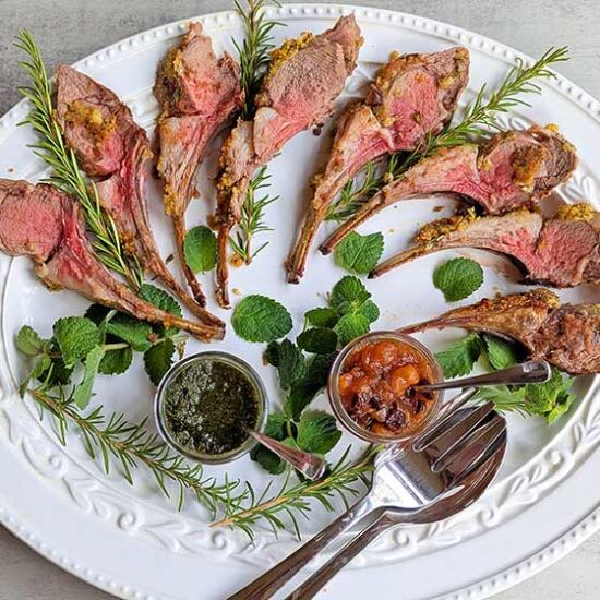 Roast Rack of Lamb - Recipe photo by californiahomecooking