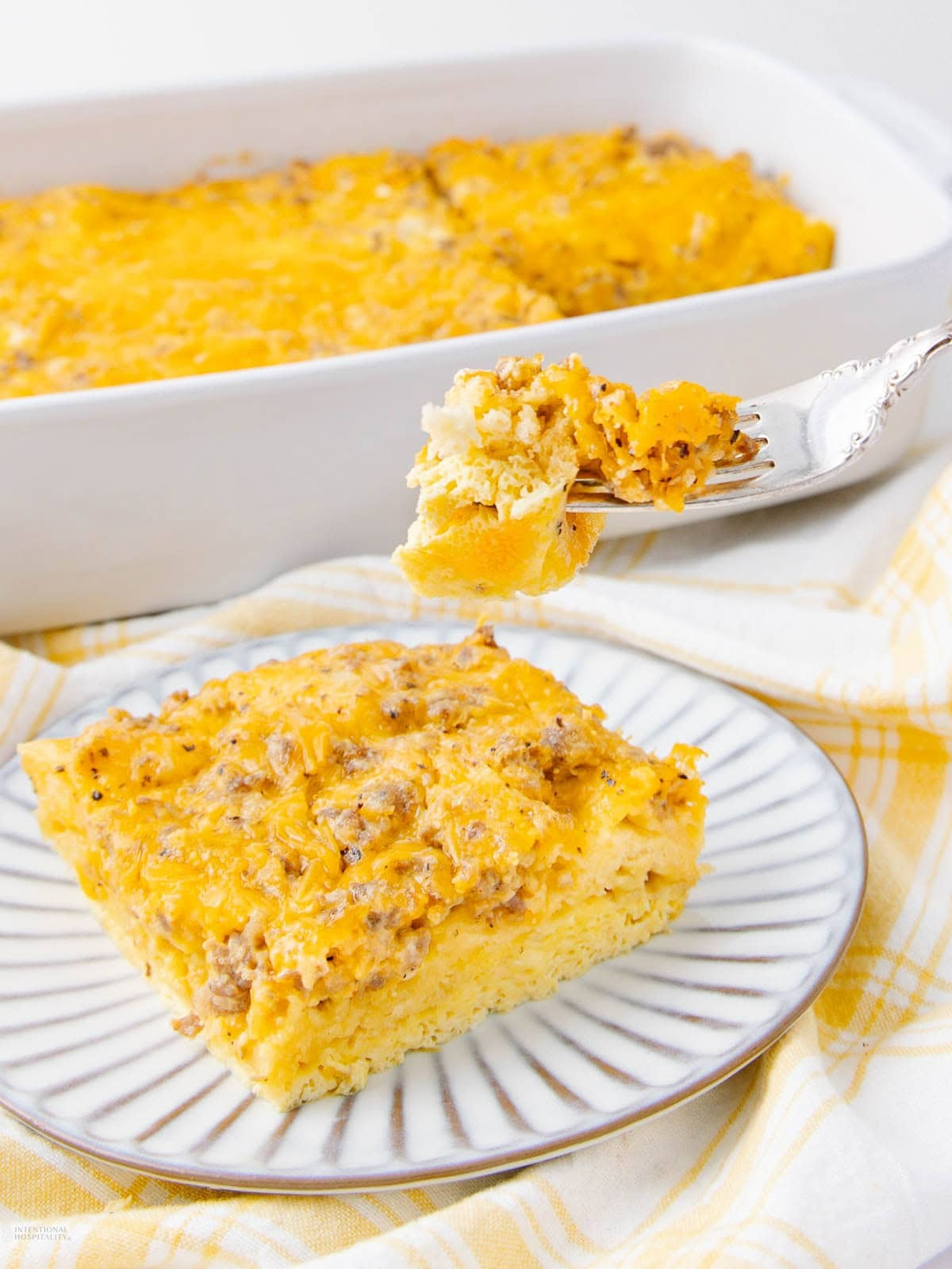 Sausage Egg and Cheese Casserole - Recipe photo by Intentional Hospitality