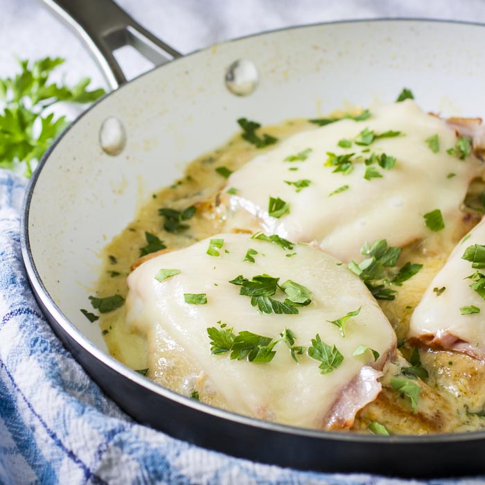 Skillet Chicken Cordon Bleu - Recipe photo by dizzybusyandhungry