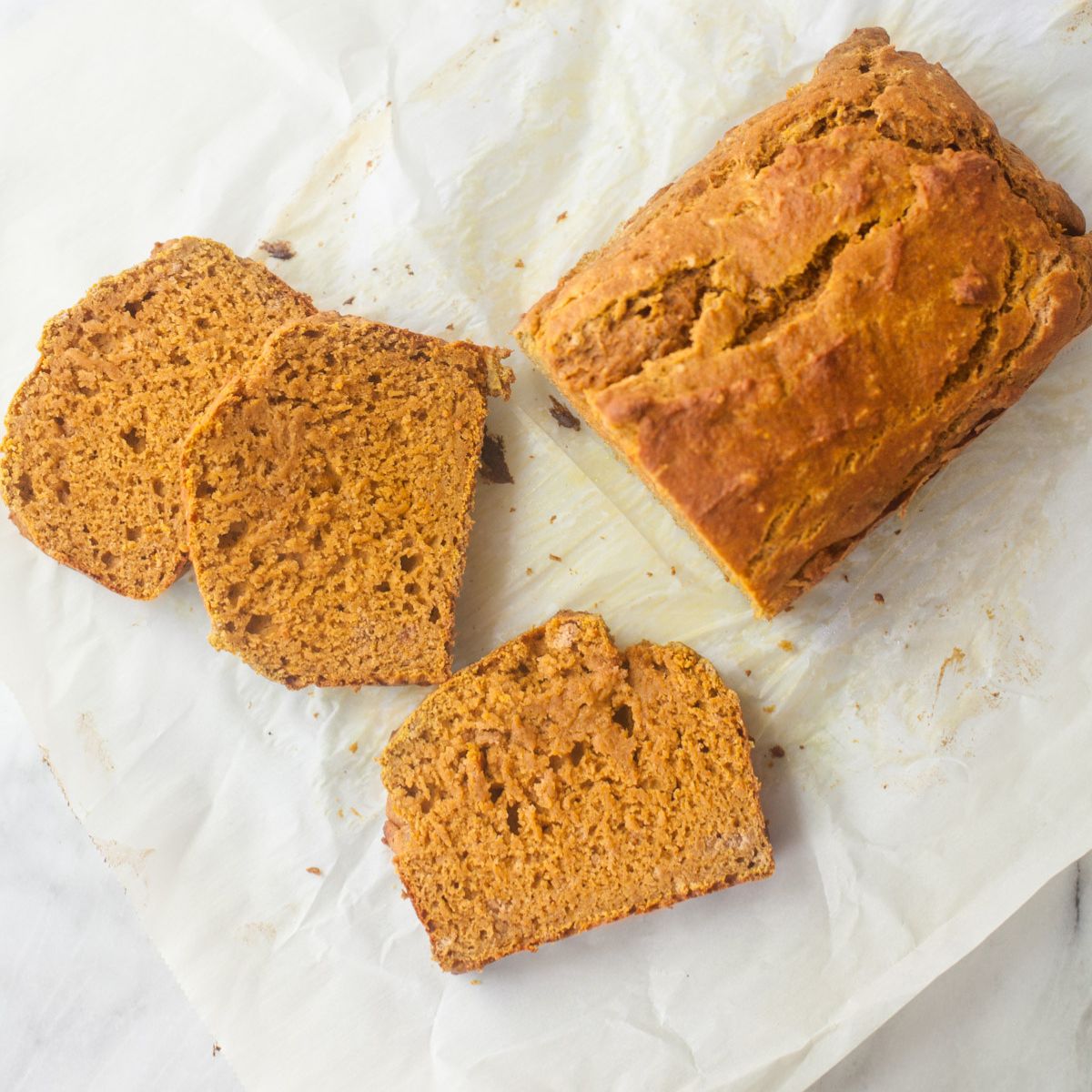 Healthy Pumpkin Bread - Recipe photo by wholefully
