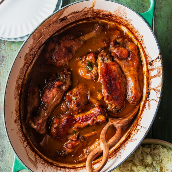 Southern Smothered Turkey Wings - Recipe photo by Sweet Tea and Thyme