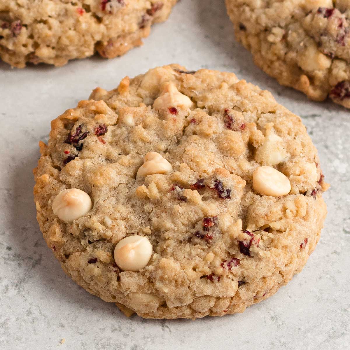 White Choc Cranberry Oat Cookies - Recipe photo by simplynutfree