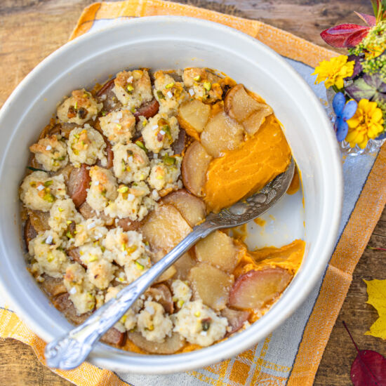 Sweet Potatoes with Pears - Recipe photo by a zest for life
