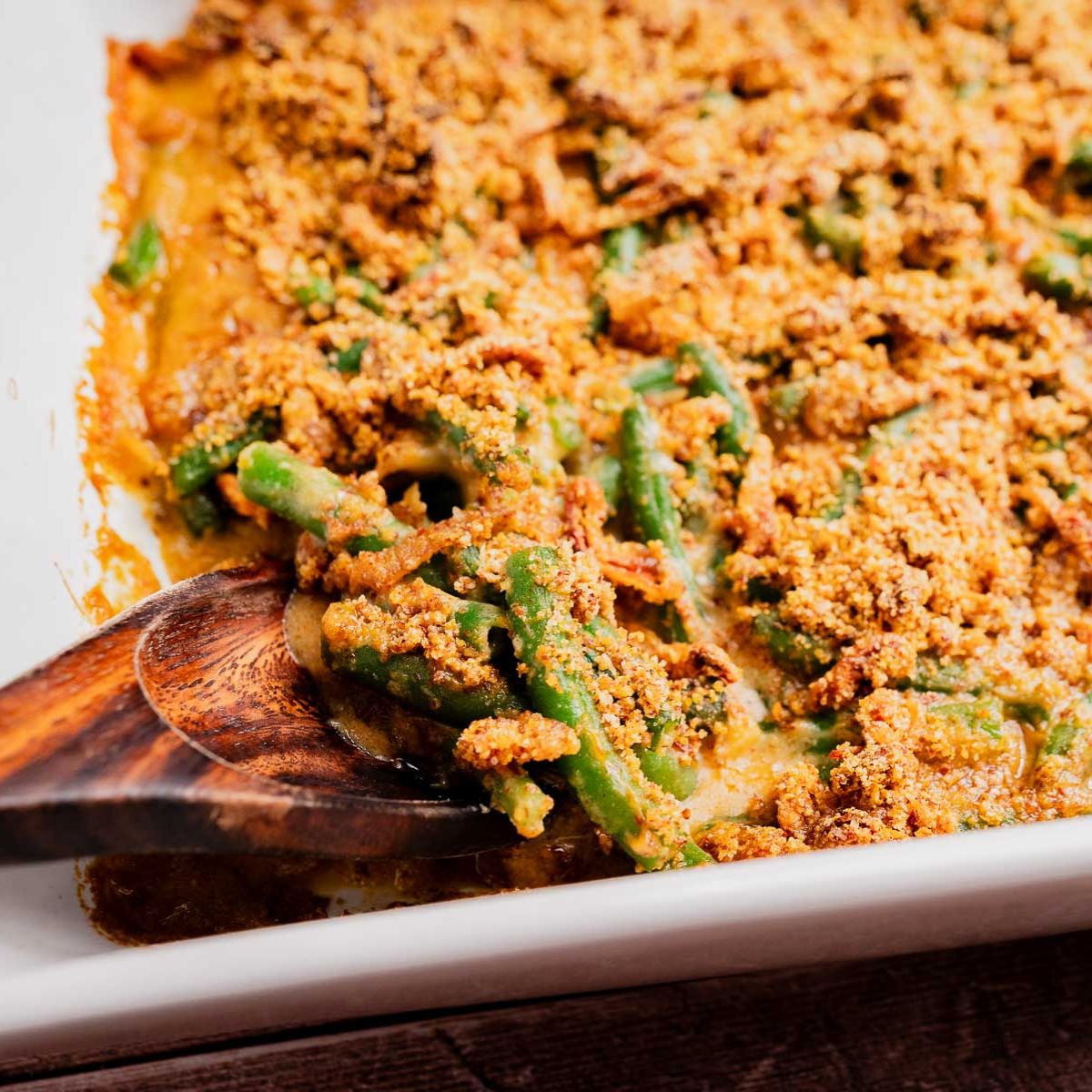 GF Vegan Green Bean Casserole - Recipe photo by moon and spoon and yum.