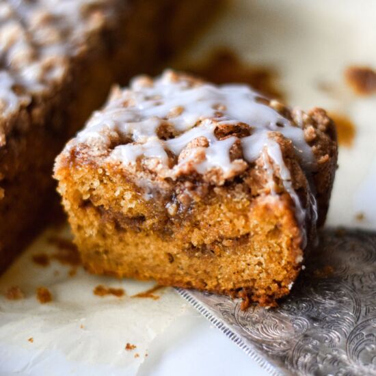 Brown Butter Pumpkin Coffee Cake - Recipe photo by LivingtheGourmet