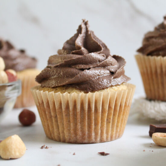 Chocolate Hazelnut Cupcakes - Recipe photo by cedarbaking