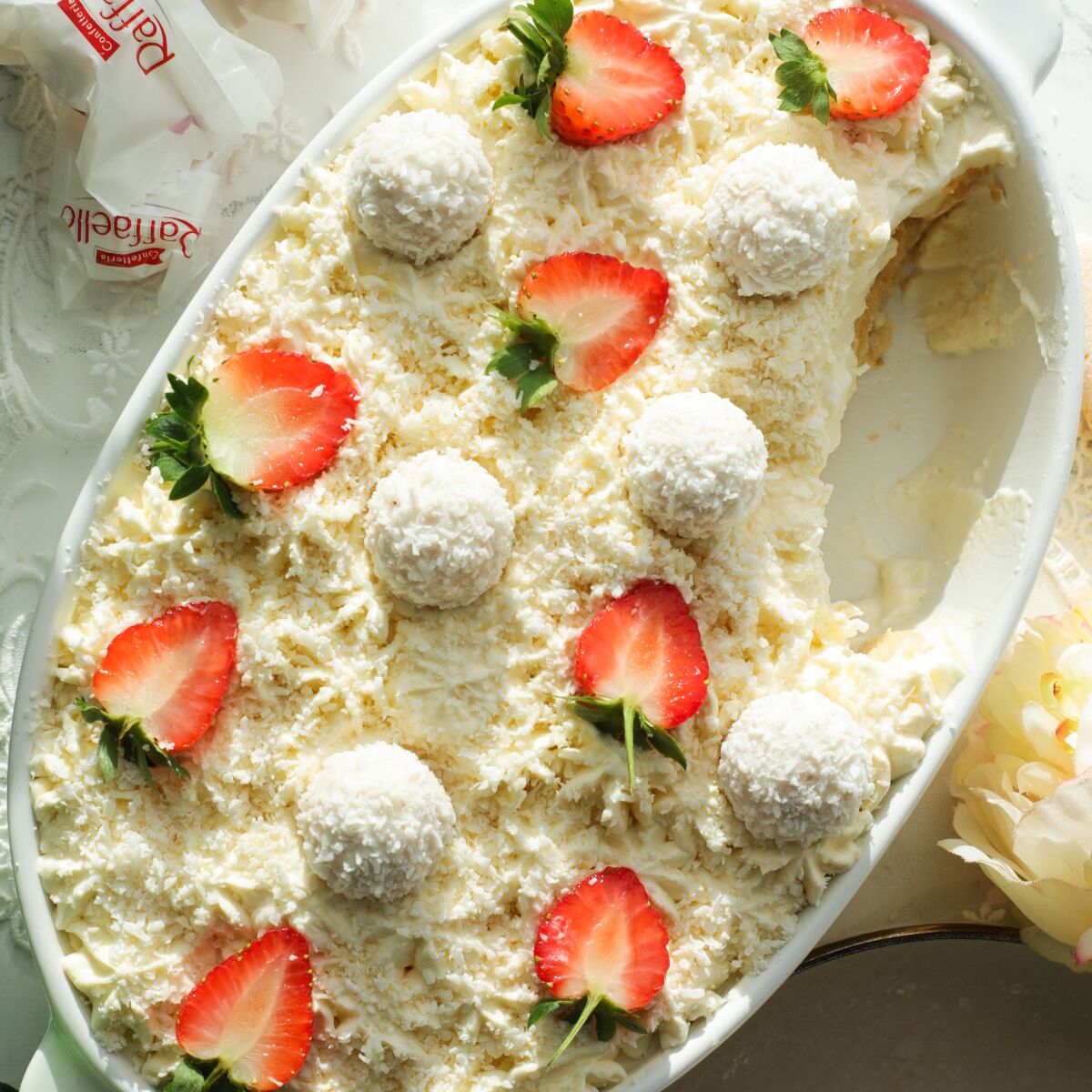 Raffaello Tiramisu - Recipe photo by Simshomekitchen
