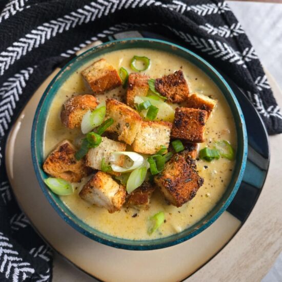 Creamy Boursin, Tater & Leek Soup - Recipe photo by the_happy_veg