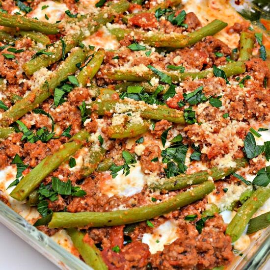 Italian Ground Beef and Green Beans - Recipe photo by Stylish Cravings